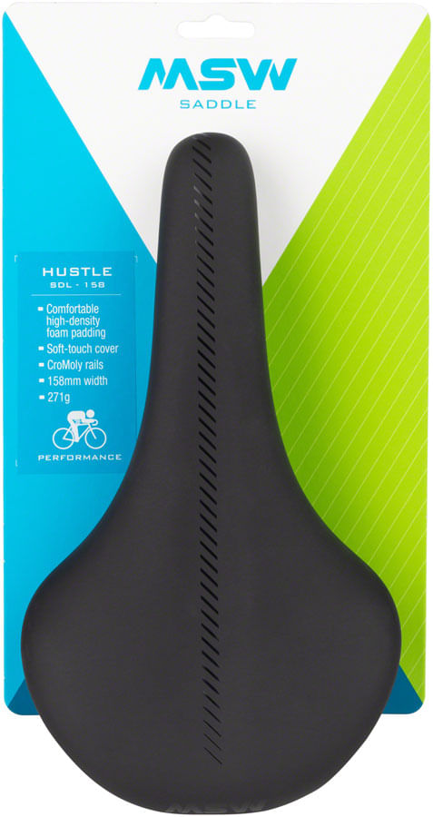 MSW SDL-158 Hustle Performance Saddle - Chromoly, Black