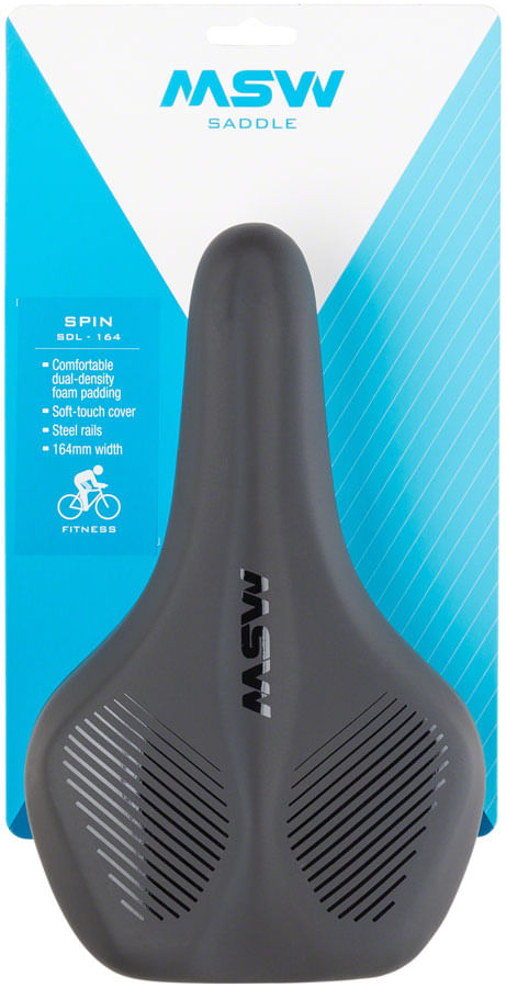MSW SDL-164 Spin Fitness Saddle - Steel, Black