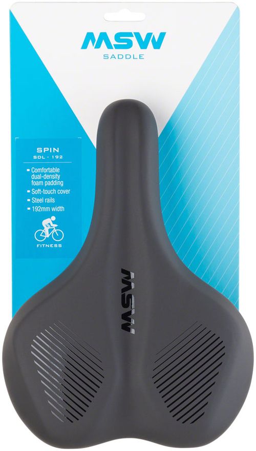 MSW SDL-192 Spin Fitness Saddle - Steel, Black