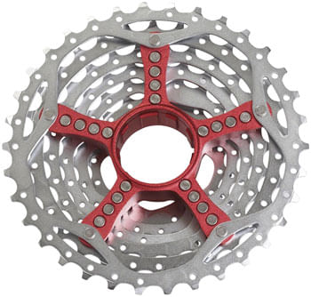 SRAM PG-990 Cassette - 9 Speed, 11-34t, Silver, With Red Spider