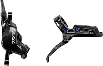 SRAM-Level-Ultimate-Disc-Brake-and-Lever---Front-Hydraulic-Post-Mount-Black-with-Rainbow-Hardware-B1-BR4729