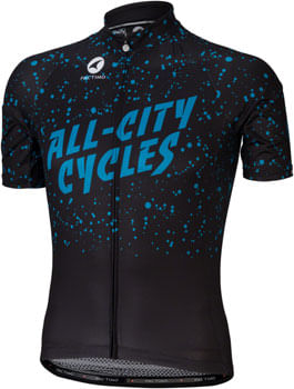 All-City Electric Boogaloo Jersey - Black/Blue, Short Sleeve, Men's, Large