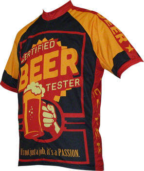 World Jerseys Beer Tester Jersey - Black/Gold, Short Sleeve, Men's, Large