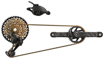 SRAM XX1 Eagle DUB Groupset: 175mm Boost 34 Tooth Crank, Rear Derailleur, 10-50 12-Speed Cassette, Trigger Shifter, and Chain, Black Logos