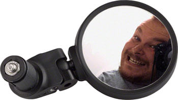 MSW Handlebar Mirror - Flat and Drop Bar, Stainless Steel Lens