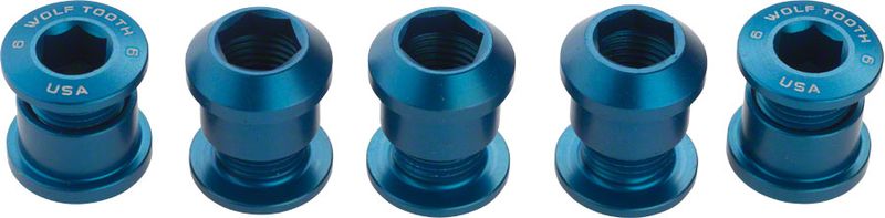 Wolf-Tooth-Set-of-5-Chainring-Bolts-for-1x-use-Dual-Hex-Fittings-Blue-CH4733-5