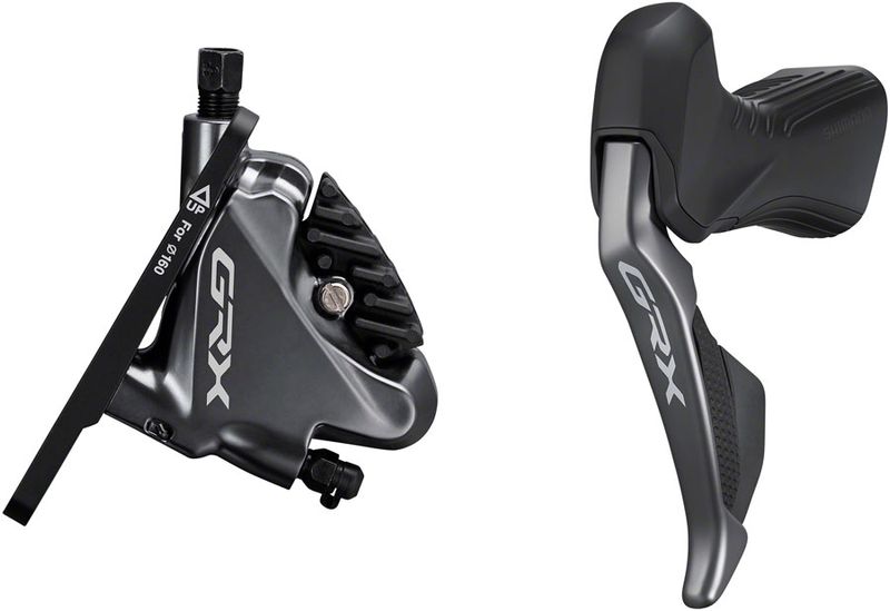 Shimano-GRX-ST-RX815-2-x-11-Speed-Di2-Left-Drop-Bar-Shifter-Hydraulic-Brake-Lever-with-BR-RX810-Flat-Mount-Caliper-Pre-Bled-1000mm-Hose-LD0636-5