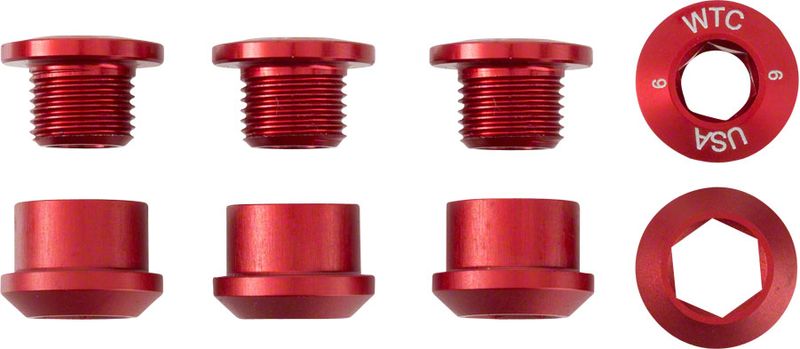 Wolf-Tooth-Set-of-4-Chainring-Bolts-for-1x-use-Dual-Hex-Fittings-Red-CH4730-5