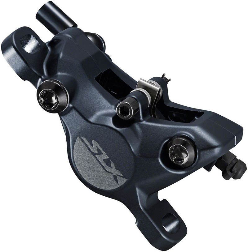 Shimano-SLX-BR-M7100-2-Piston-Post-Mount-Disc-Brake-Caliper-Metal-Pads-with-Fins-Black-BR0641-5