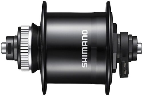 Shimano Metrea DH-UR700-3D Dynamo Front Hub - QR x 100mm, Center-Lock, Black, 36h