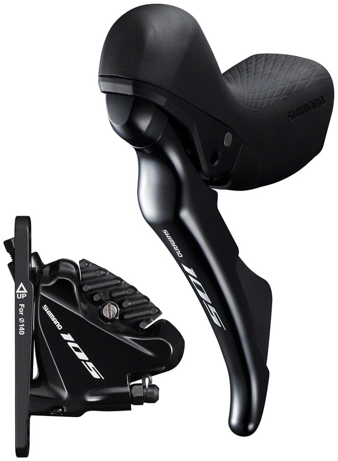 Shimano-105-ST-R7020-Left-Standard-Reach-Double-Hydraulic-Brake-Shift-Lever-with-BR-R7070-Front-Flat-Mount-Caliper-and-Fork-Adaptor-LD0069-5