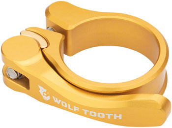 Wolf Tooth Components Quick Release Seatpost Clamp - 28.6mm, QR, Gold