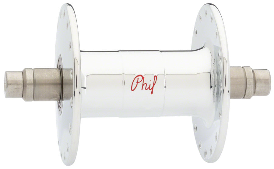 Phil Wood High-Flange Front Track Hub 32h Polished Silver