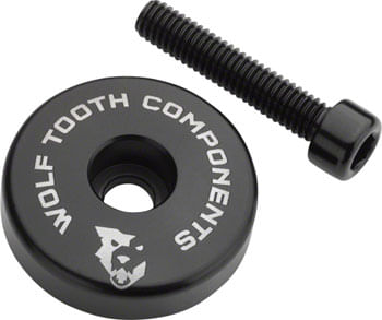 Wolf Tooth Ultralight Stem Cap with Integrated 5mm Spacer - Black