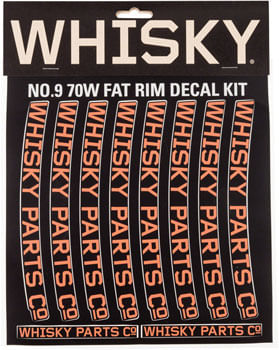 WHISKY 70w Rim Decal Kit for 2 Rims Orange