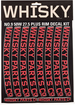 WHISKY 50w Rim Decal Kit for 2 Rims Red