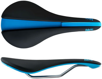 Fabric Line Shallow Saddle - Chromoly, Black/Blue, 134 Width