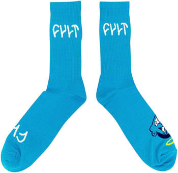 Cult I'm Good Crew Socks - 6 inch, Baby Blue, One Size