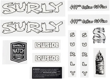Surly Lowside Frame Decal Set - White