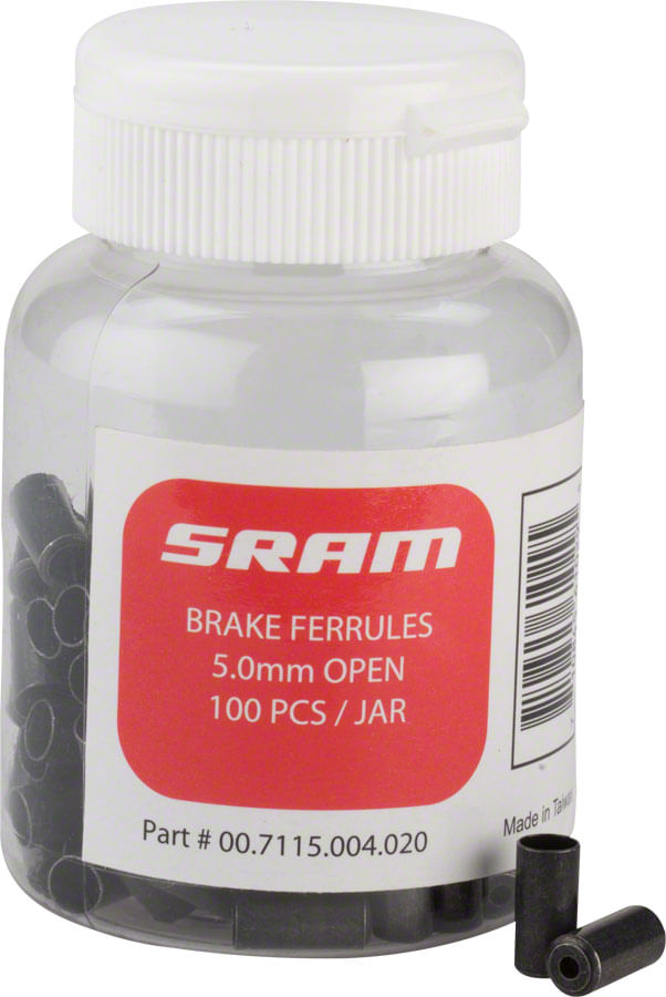 SRAM-5mm-Brake-Cable-Housing-Ferrules-Black-100-count-Jar-CA4715-5