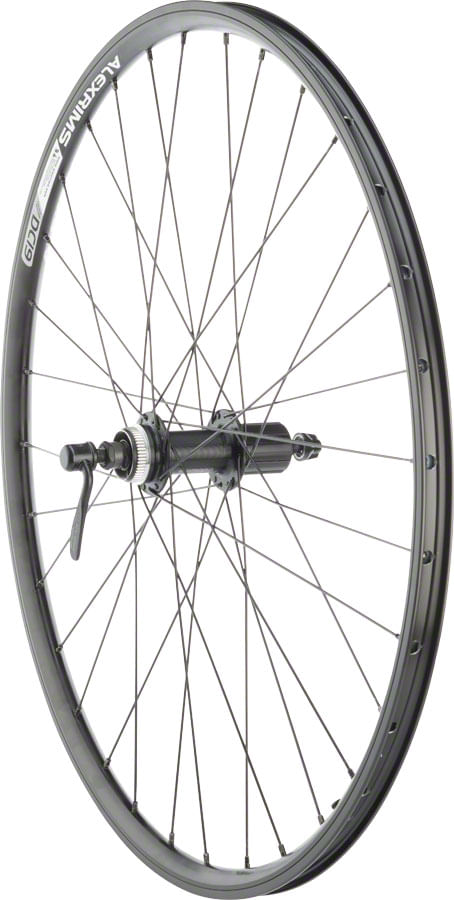 Quality-Wheels-Value-Double-Wall-Series-Rim-Disc-Rear-Rear-Wheel---26--QR-x-135mm-Center-Lock-Rim-Brake-HG-10-Black-Clincher-WE6328-5