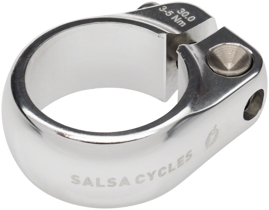 Salsa Lip-Lock Seatpost Clamp - 30.0mm, Bolt-On, Silver