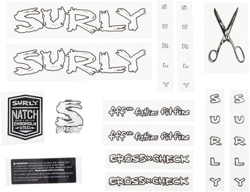 Surly-Cross-Check-Frame-Decal-Set---White-with-Scissors-MA1246-5