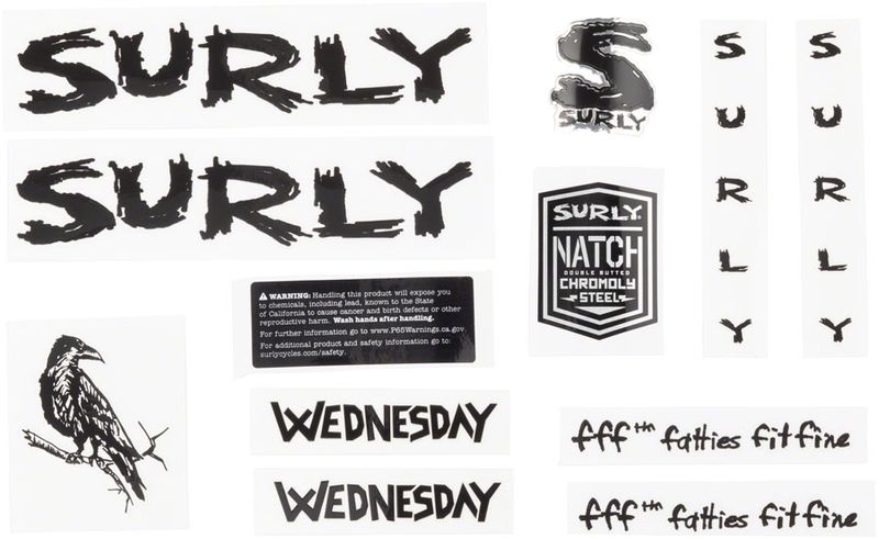 Surly-Wednesday-Frame-Decal-Set---Black-with-Crow-MA1247-5