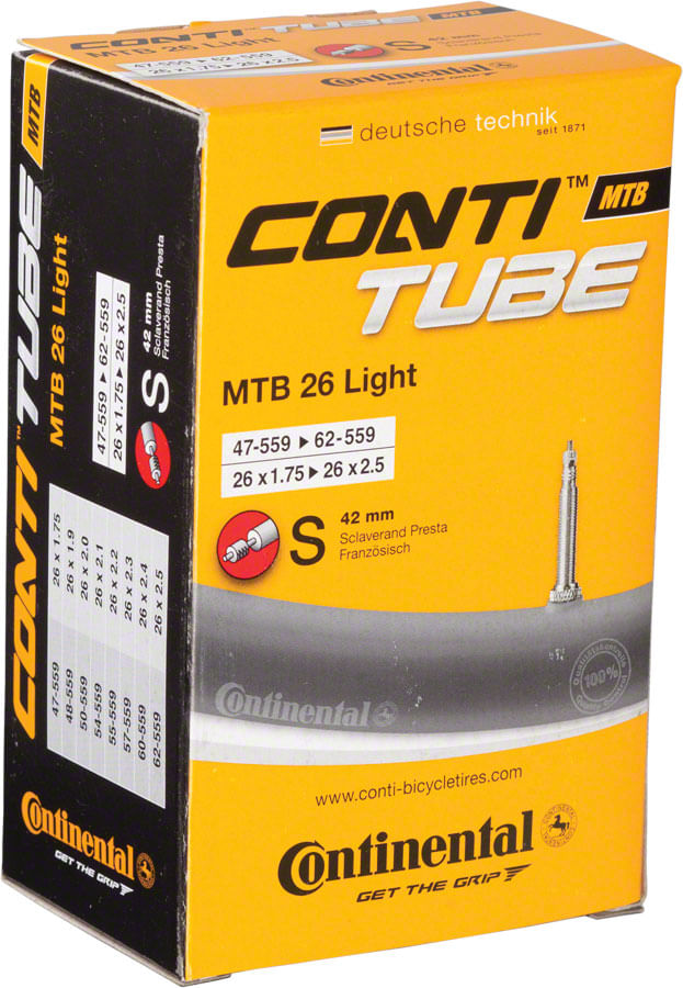Continental-Light-26-x-175-25-42mm-Presta-Valve-Tube-TU9240-5