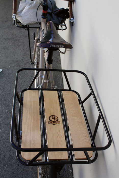 GAMOH Rear Cargo Rack - Black/Wood