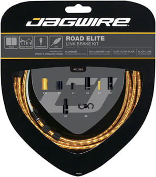 Jagwire-Road-Elite-Link-Brake-Cable-Kit-SRAM-Shimano-with-Ultra-Slick-Uncoated-Cables-Gold-CA2343