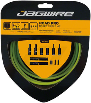 Jagwire-Pro-Brake-Cable-Kit-Road-SRAM-Shimano-Organic-Green-CA2370