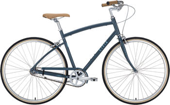 Civia Lowry 1-Speed Step-Over Bike - 700c, Aluminum, Gray/Light Blue, X-Large