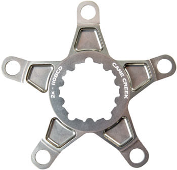 Cane Creek 2X Chainring Spider, 110mm BCD, Titanium, Gray