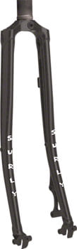 Surly Straggler Fork - 700c, QRx100mm, 1-1/8" Straight Steerer, 400mm Axle To Crown, Steel, Black