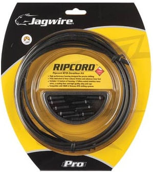 Jagwire Ripcord Mtn Derailleur Cable and Housing Set - Blk/Carbon