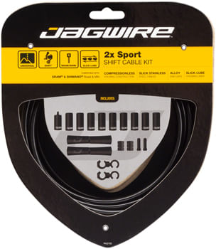 Jagwire-2x-Sport-Shift-Cable-Kit-SRAM-Shimano-Black-CA4676