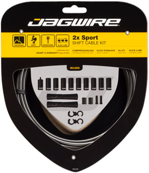 Jagwire-2x-Sport-Shift-Cable-Kit-SRAM-Shimano-Ice-Gray-CA4677