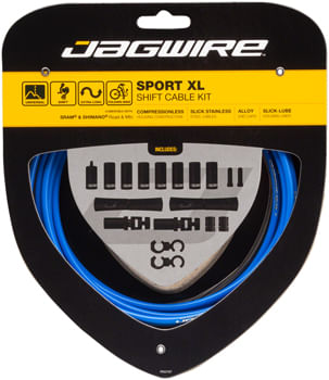 Jagwire-Sport-XL-Shift-Cable-Kit-SRAM-Shimano-Blue-CA4690