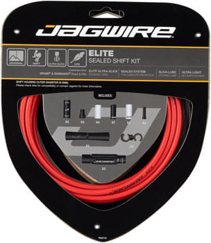 Jagwire-Elite-Sealed-Shift-Cable-Kit-SRAM-Shimano-with-Ultra-Slick-Uncoated-Cables-Red-CA4460
