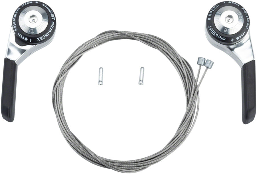 microSHIFT Down Tube Shifter Set, 8-Speed, Double/Triple