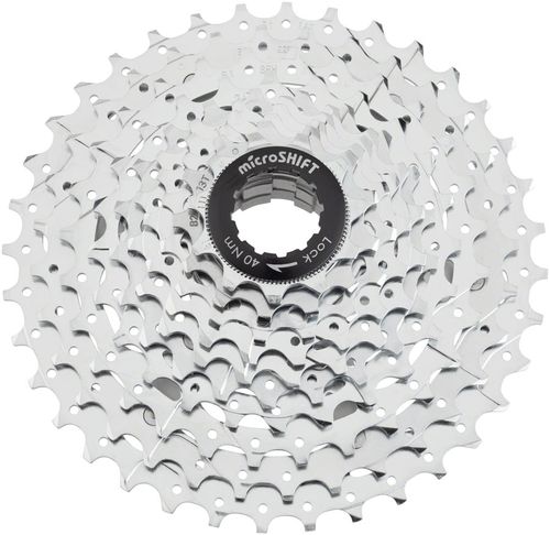 microSHIFT G10 Cassette - 10 Speed, 11-36t, Chrome Plated, With Spider