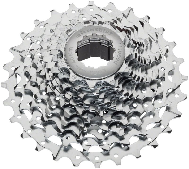 microSHIFT-G11-Cassette---11-Speed-11-28t-Silver-Chrome-Plated-With-Spider-FW0441-5