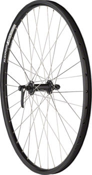 Quality Wheels Deore/DH19 Front Wheel - 26", QR x 100mm, Rim Brake, Black, Clincher, 36H