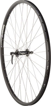 Quality Wheels Deore/DH19 Front Wheel - 700, QR x 100mm, Rim Brake, Black, Clincher, 36H