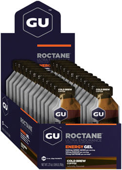 GU Roctane Energy Gel: Cold Brew Coffee, Box of 24