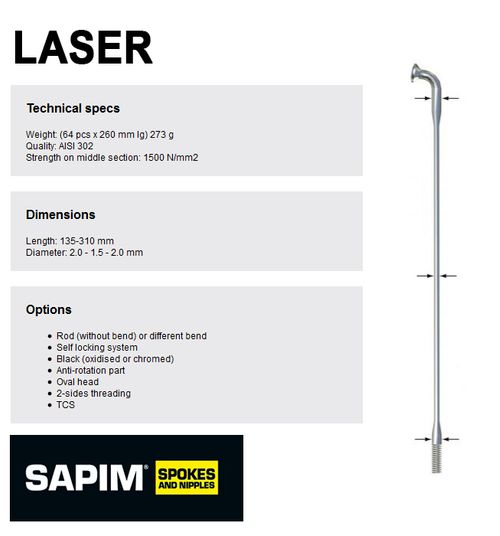 Sapim Laser Spokes