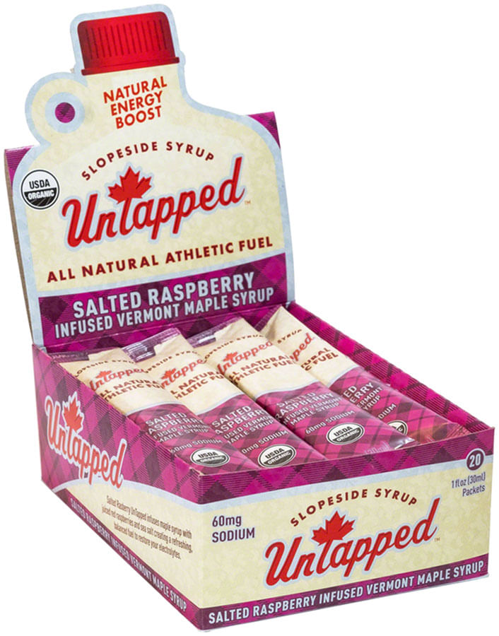 UnTapped Maple Syrup Energy Gel - Salted Raspberry, Box of 20 ...