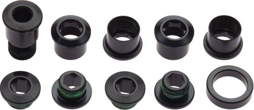 SRAM Red 22 Chainring Bolt Set, Fits Force 22 and Rival 22~ 5 bolts, 4 nuts, 1 spacer