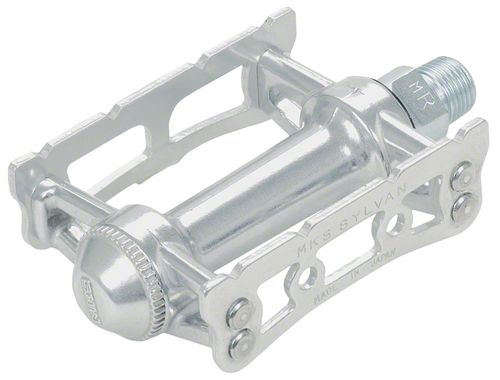 MKS Sylvan Track Pedals - Aluminum, 9/16", Silver